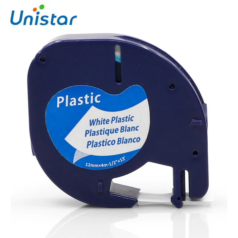 Unistar 91201 91200 12267 совместимый для Dymo Letratag 12 м x 4 Пластик Бумага ленты 91330 91331 LT-100h