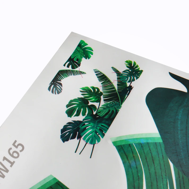 Наклейка на стену с изображением черепахи и листьев настенное украшение для