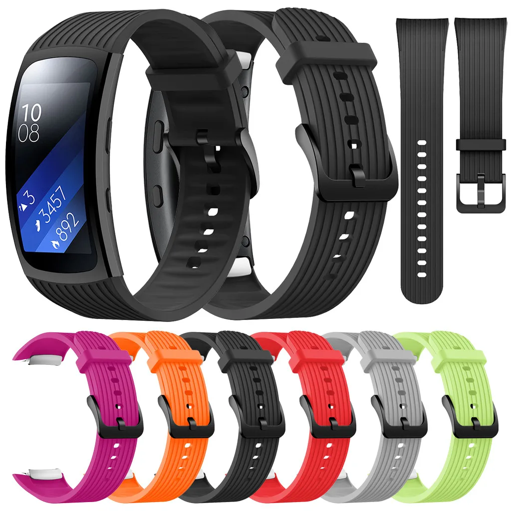 Ouhaobin ремешки для часов samsung gear Fit2 Pro спортивный мягкий силиконовый ремешок мужчин
