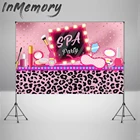 Спа вечерние фон для девочек сладкий розовый фон для фотосъемки Фоны принцесса на день рождения скатерти розовый леопард фоны плакат
