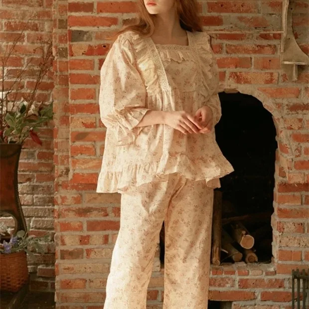 Милые женские кружевные пижамные комплекты принцессы из точки жаккарда ткани.