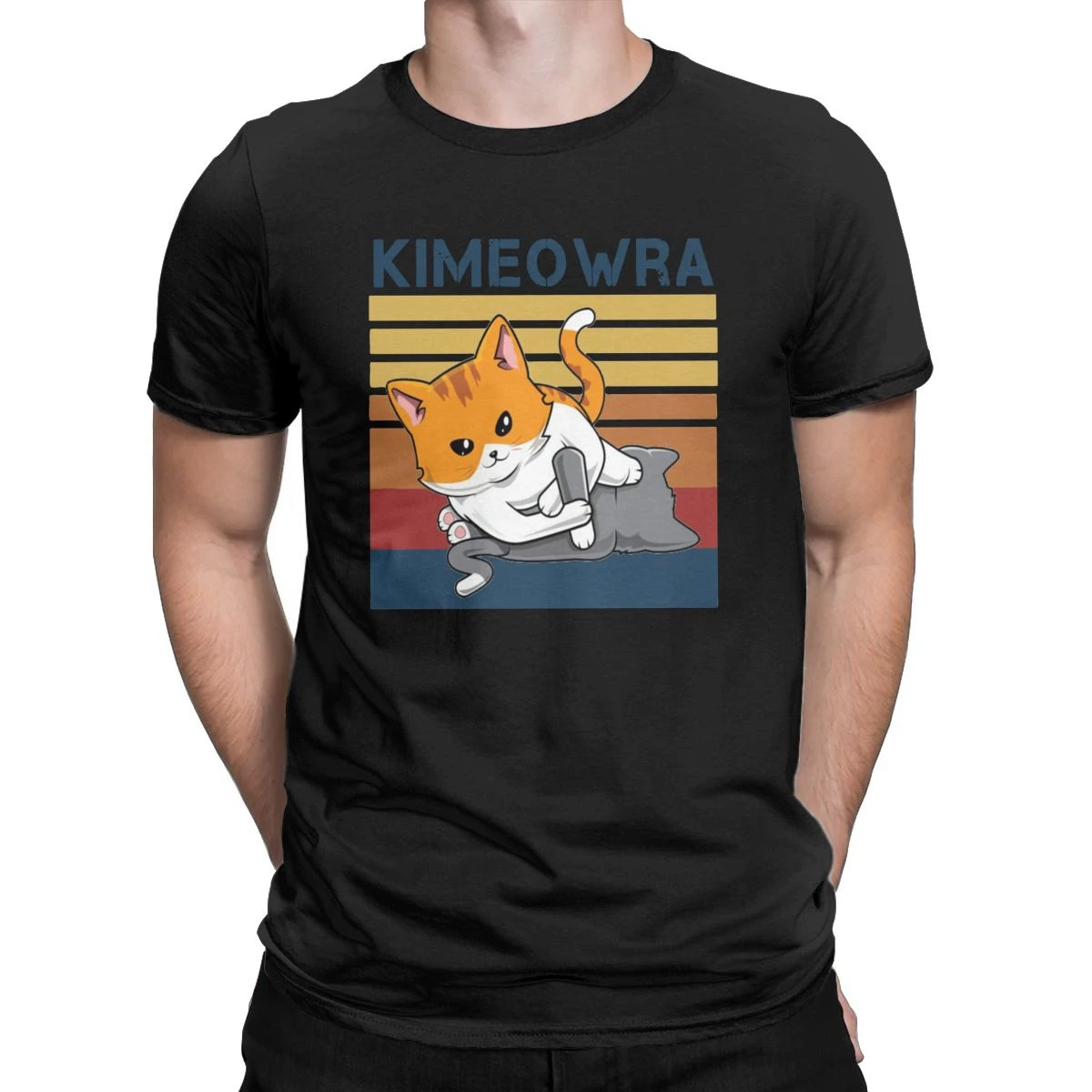 

Kimeowra Jiu Jitsu Kimuran' Kawaii Kimeowra Cat T-Shirts Men Martial Arts Brazilian Funny T Shirt Cotton Tee Shirt Gift Clothes