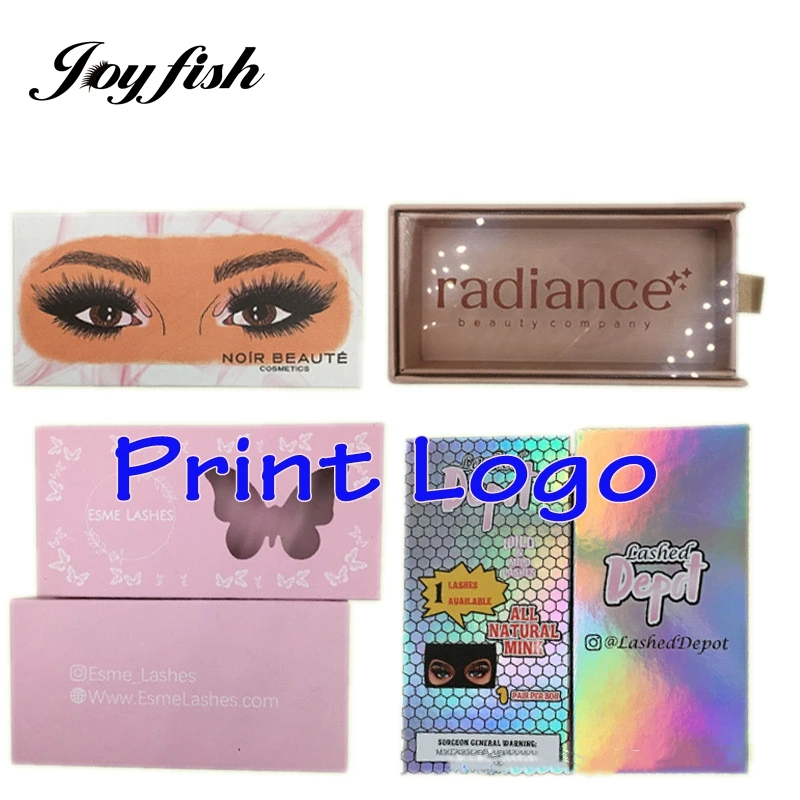 Eyelash Box Packaging Wholesale with UV Printing 3d Mink Lashes Glitter Paper Storage Cases Custom Logo