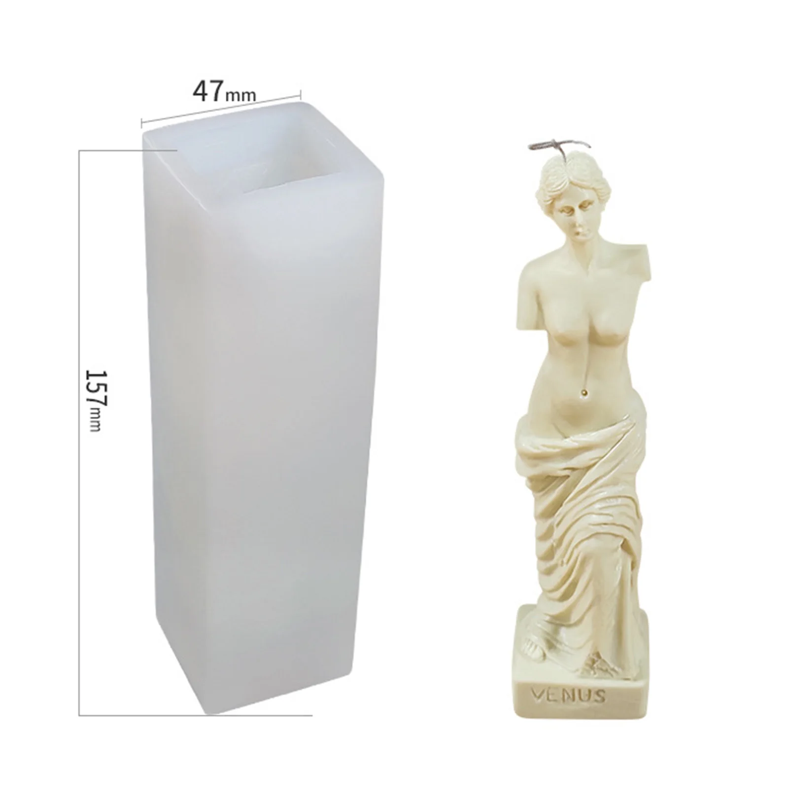 

Art Body Candle Silicone Mold 3D Venus Goddess Female Mould DIY Fragrance Human Shaped Chocolate Baking Tool Handmade Craft