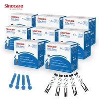 200pcs25pcs for safe accu sinocare blood glucose separated test strips and lancets for diabetes tester