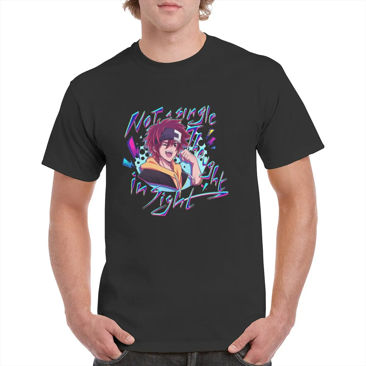 

Oversized Shining SK8 Tops t shirt Cotton Reki Not A Single Thought In Sight Anime Black Ulzzang Graphics T-Shirt Female/Man