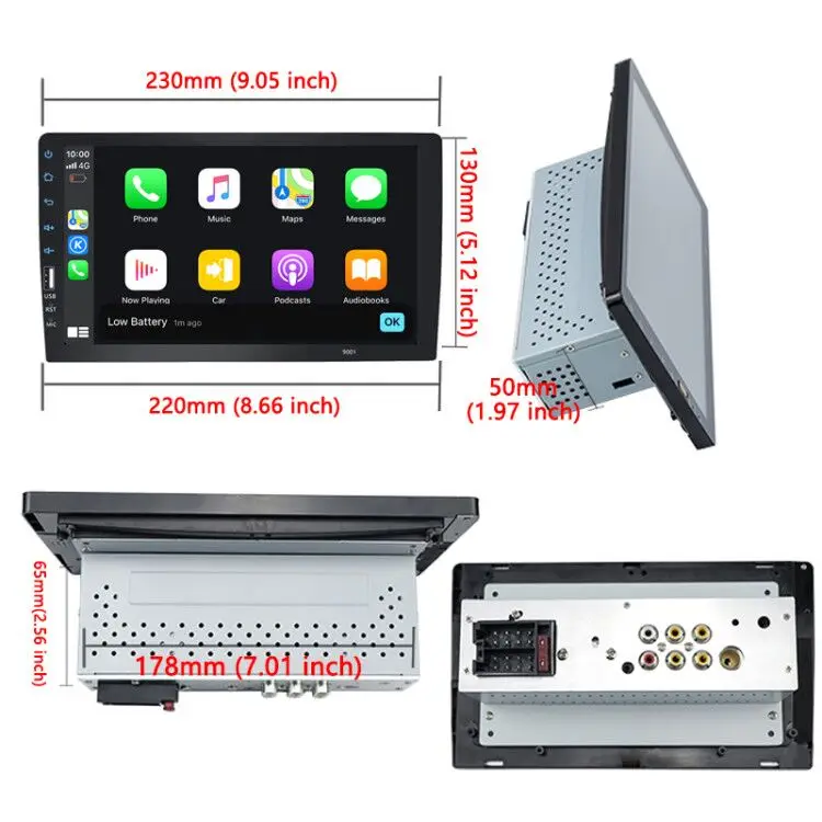 Автомобильный радиоприемник мультимедийный видеоплеер 1din с сенсорным экраном 9