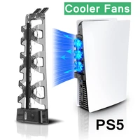 for ps5 console cooling fan with led light stand cooler 3 fans system station for sony playstation 5 game controller accessories