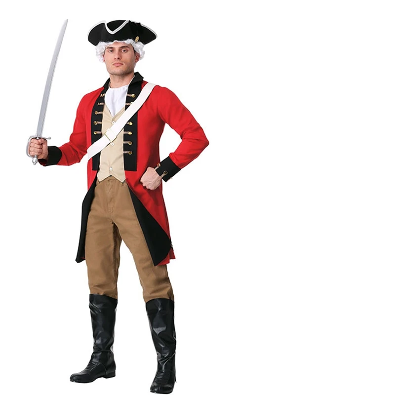 Ирек Хеллоуин костюм вечерние для взрослых и детей, европейско-британский офицер капитан, для косплея костюм