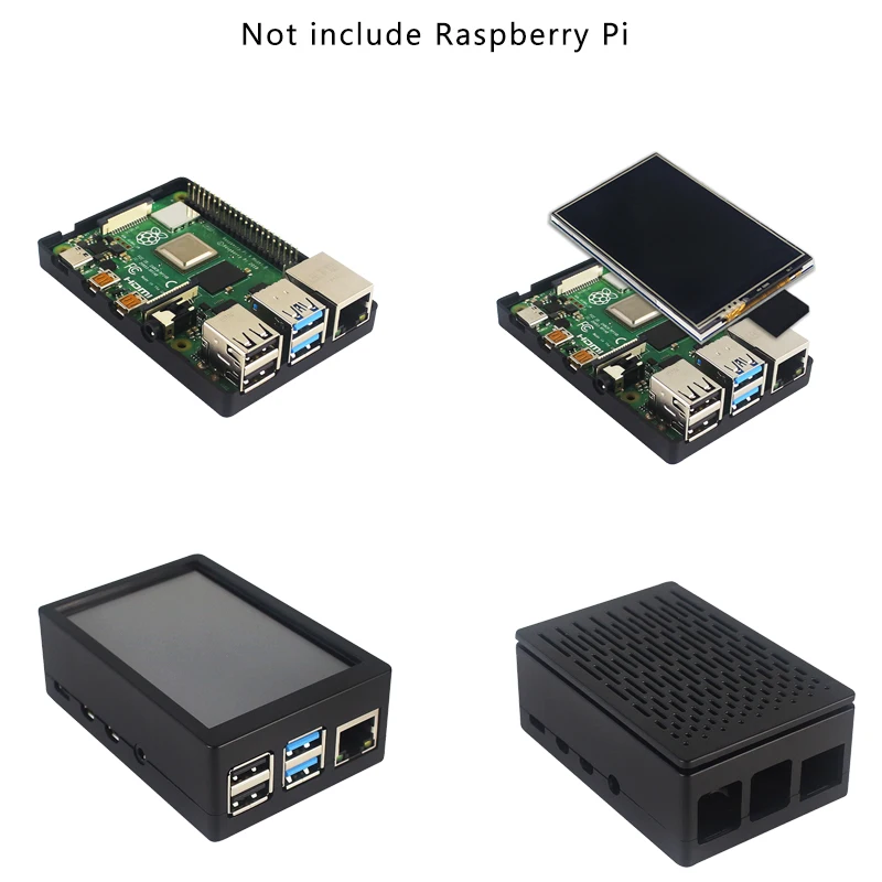 Новинка 2020 чехол для Raspberry Pi 4 Model B из АБС-пластика черный прозрачный корпус