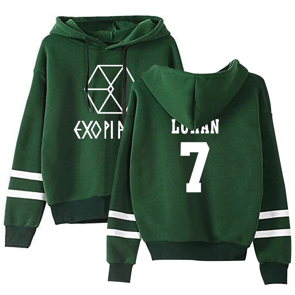 Kpop EXO милый женские худи Harajuku Повседневная Толстовка с капюшоном корейский стиль свободная толстовка с капюшоном женские флисовые толстовки пуловер Топ