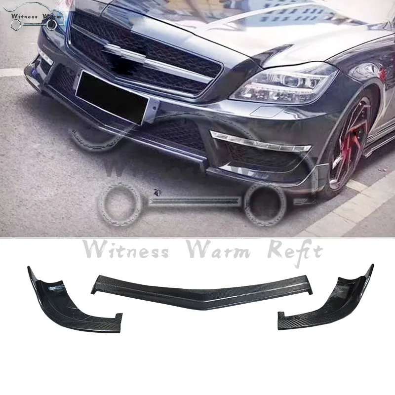 Для Mercedes Benz CLS Class W218 CLS350 CLS63 бампер AMG углеродное волокно передний спойлер
