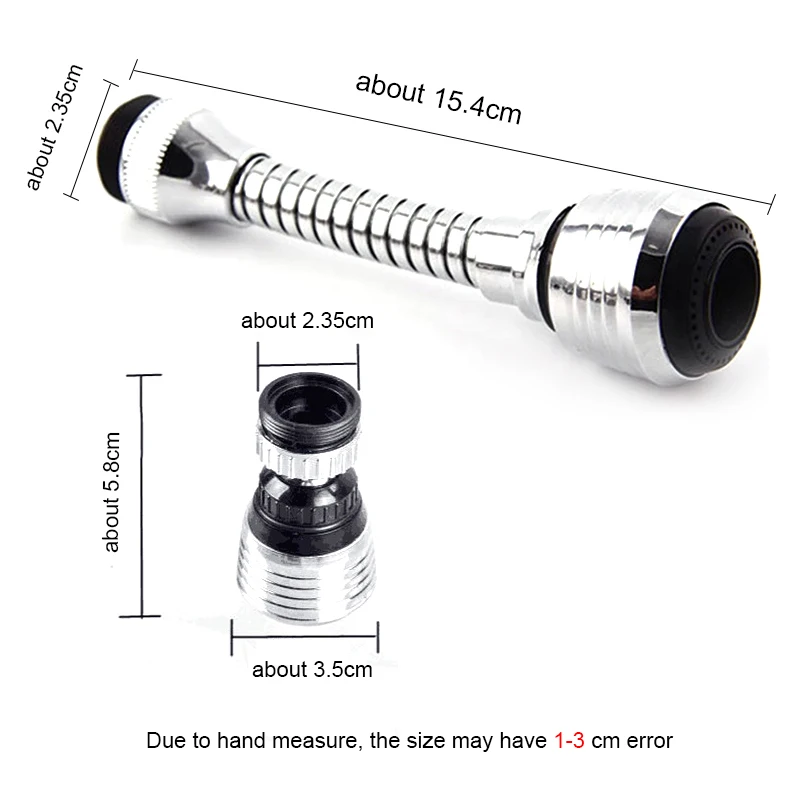 

360 Degree Adjustment Kitchen Faucet Extension Tube Bathroom Extension Water Tap Water Filter Foam Kitchen Faucet Accessories
