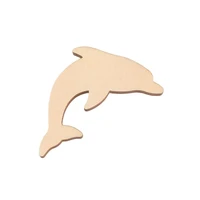 dolphin shape laser cut wood decorations woodcut outline silhouette blank unpainted 25 pieces wooden shape 0156