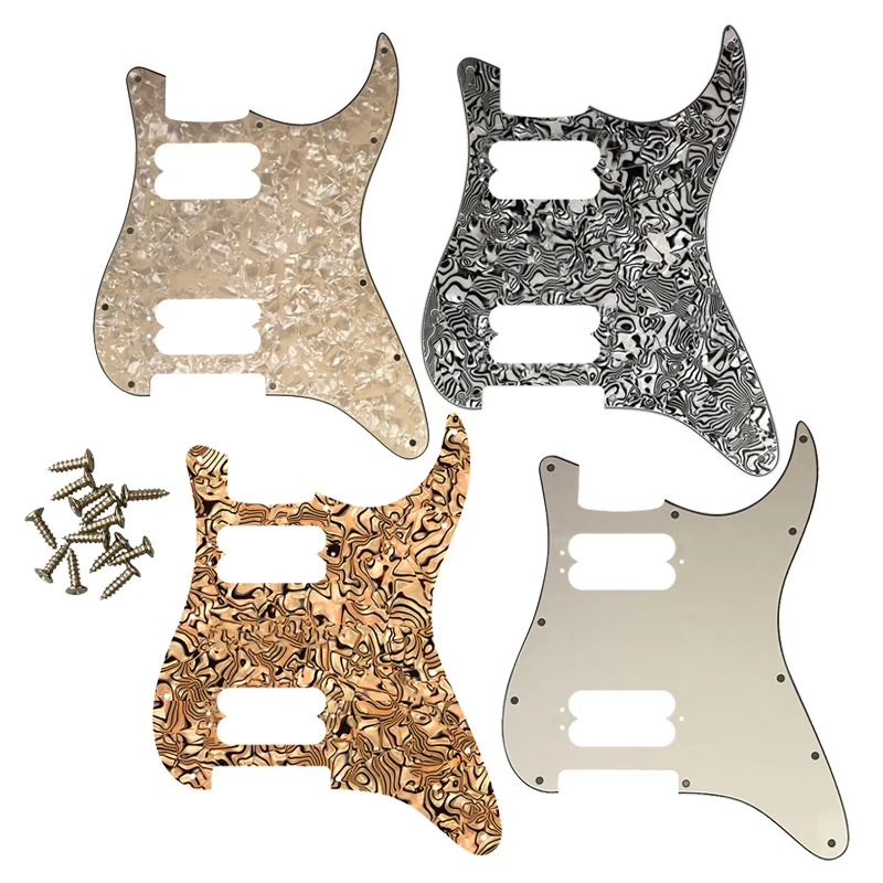 

Pleroo Custom Guitar Pickguard For US FD 11 Screw Holes Player Start Humbucker Single HH Start Scratch Plate No Switch Hole