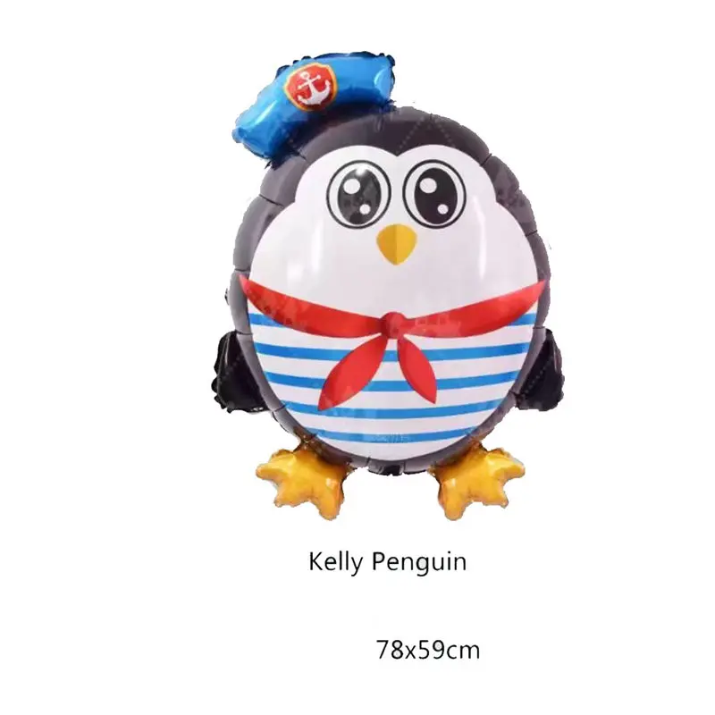 penguin captain Самолет фольгированные шары самолет Globos воздушные шары на день рождения вечерние украшения Детские Надувные игрушки подарки на день детей - Цвет: penguin captain