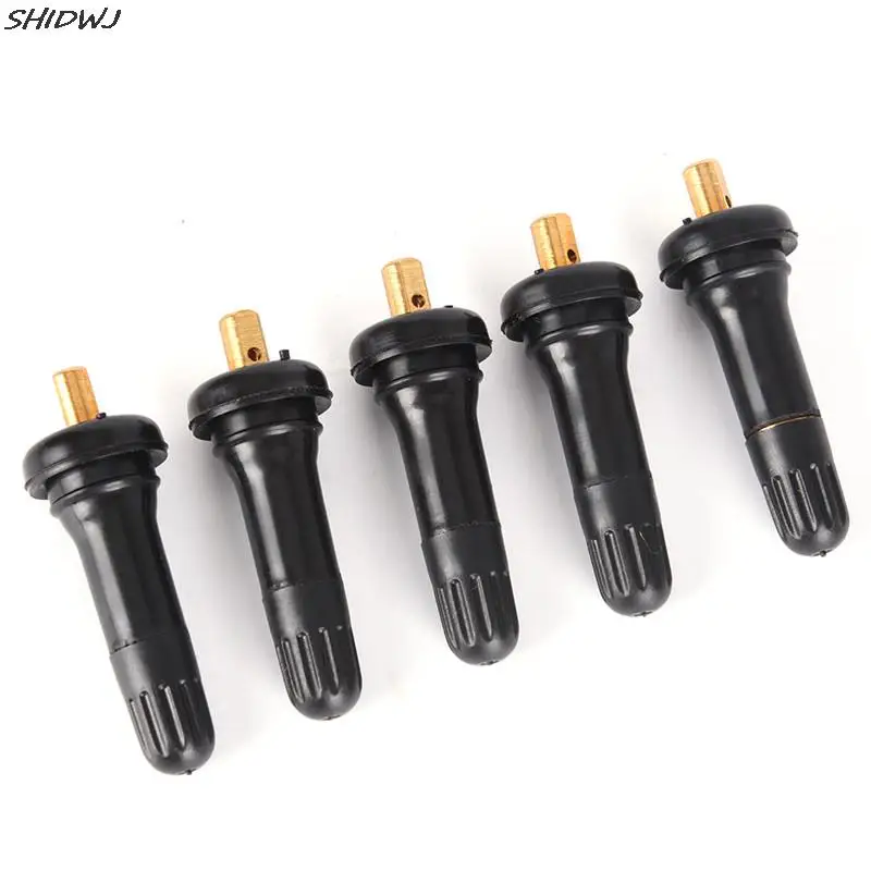 

1Pc Tire Pressure Monitoring System Anti-explosion Snap In Tire Valve Stems Snap In Tire Valve Stems Sensor Valve Stem Black