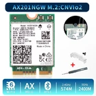 Двухдиапазонный Wi-Fi адаптер AX201, 2,4 Гбитс, Bluetooth 5,0, для Intel AX201, AX201NGW, NGFF Key E, M.2, 802.11ax, CNVIO2, Wi-Fi карта
