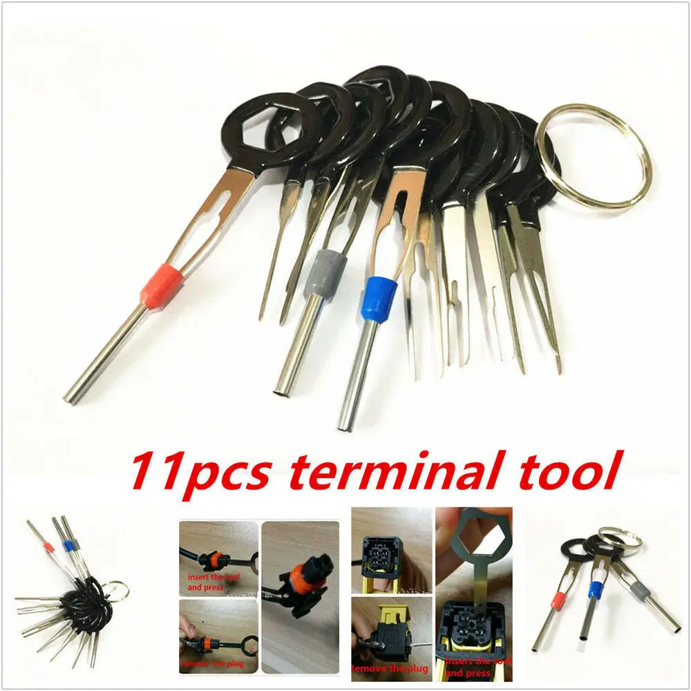 

11PCS Car Terminal Removal Tool Puller Auto Set Motorist Kit Automotive Repair Tool Stylus Wire Crimp Pin Extractor High Quality