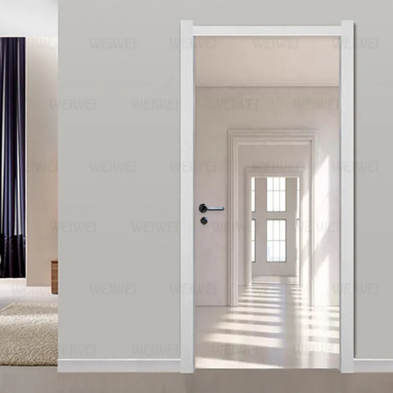 Современная простая наклейка на дверь в космосе фрески обои 3D креативные