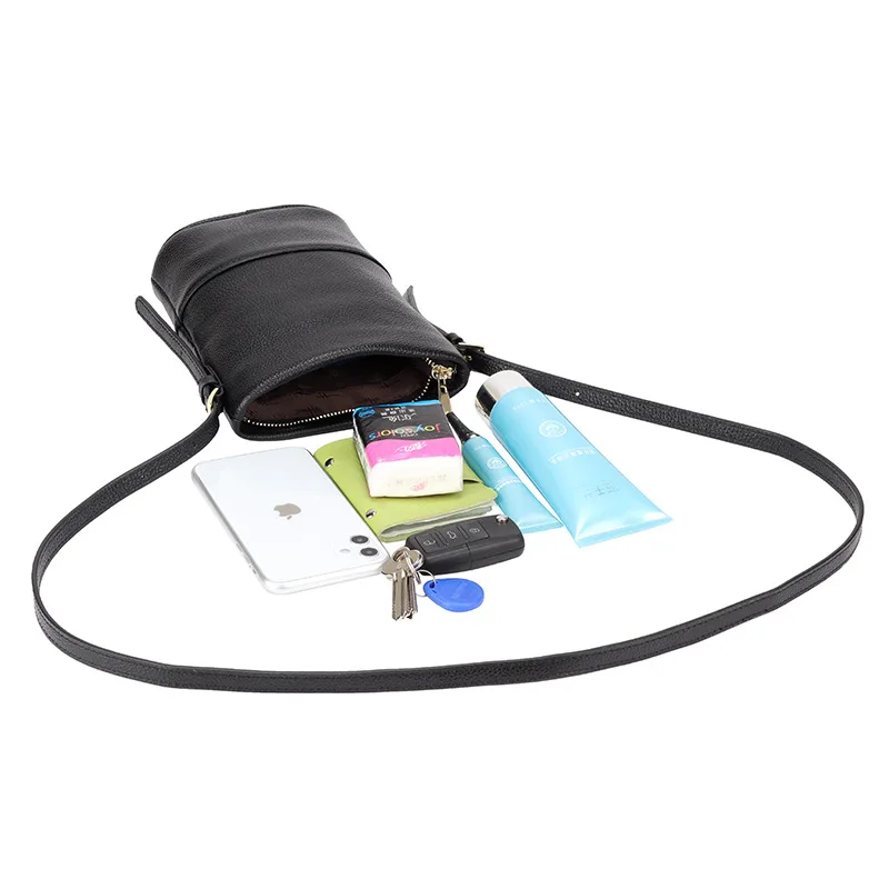 Сумка кросс-боди женская из натуральной кожи Маленький модный мессенджер на