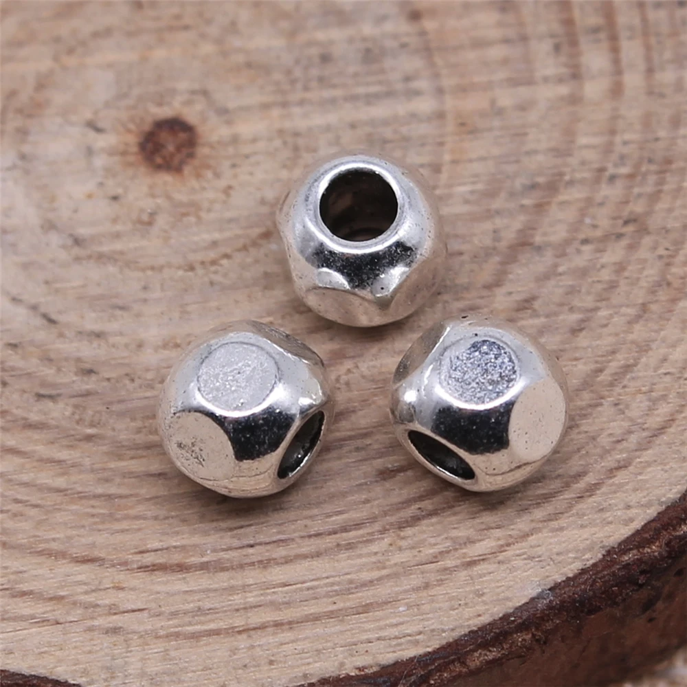 

Earring Charms For Jewelry Making 40pcs Spacer Beads 7x7mm Antique Silver Plated