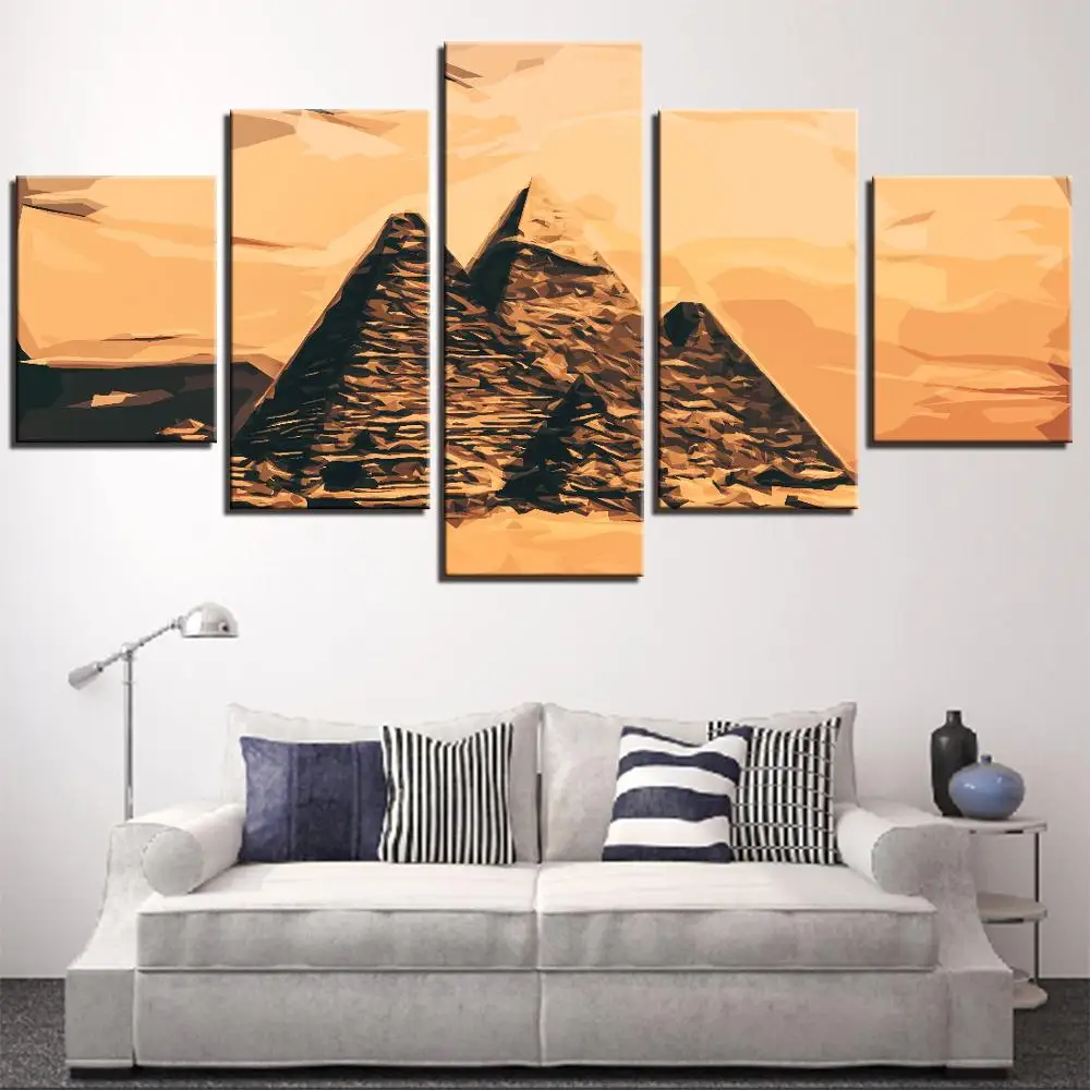 5 шт. Пирамида Холст Картина Eygpt обои древние камни постеры пейзаж известный