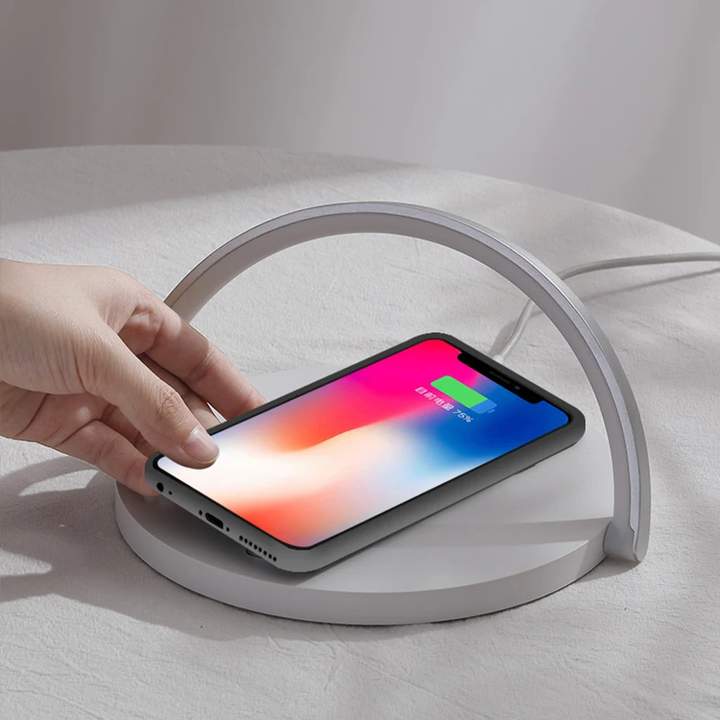 wireless charger home desk lamp mobile phone wireless charger with bracket home desktop mobile phone wireless 10w fast charge free global shipping