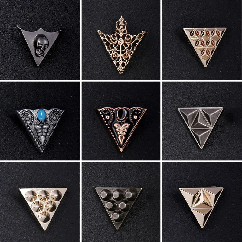 Металлическая треугольная пряжка в стиле ретро панк булавка для лацкана