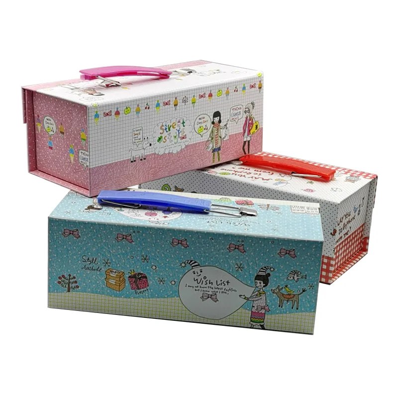 Вместительный трехслойный чехол для карандашей портативный бумажный с кодовым