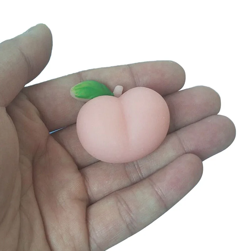 Juguetes sensoriales para ni&ntilde;os y adultos, juguete antiestr&eacute;s para reducir el estr&eacute;s, antiestr&eacute;s, forma de melocot&oacute;n rosa, 1 Uds.-4