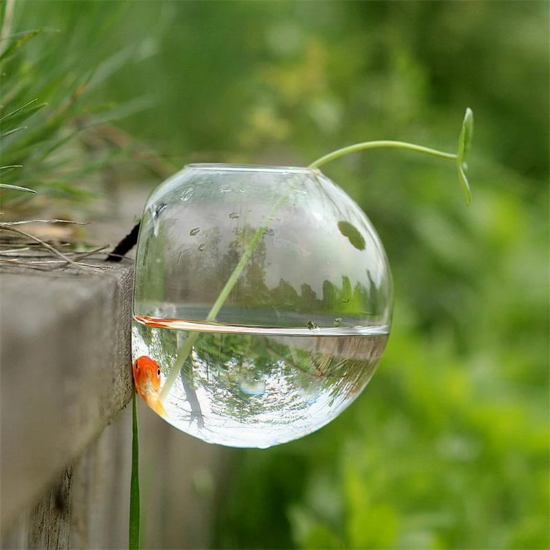 1 шт. полукруглая настенная ваза подвесная стеклянная держатель для аквариума