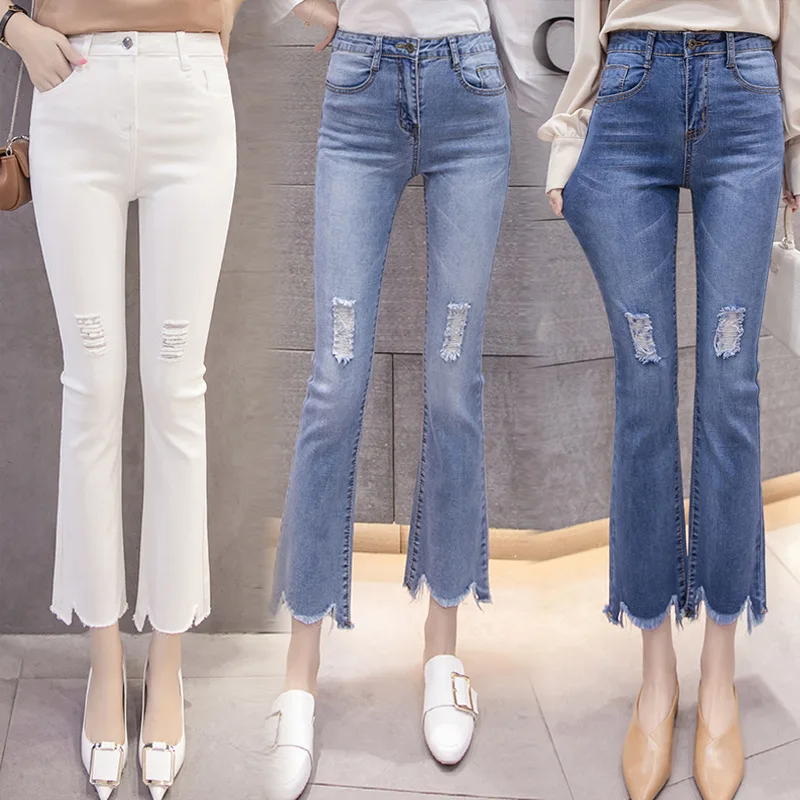 

High quality casual wild jeans women 2020 new high waist jeans