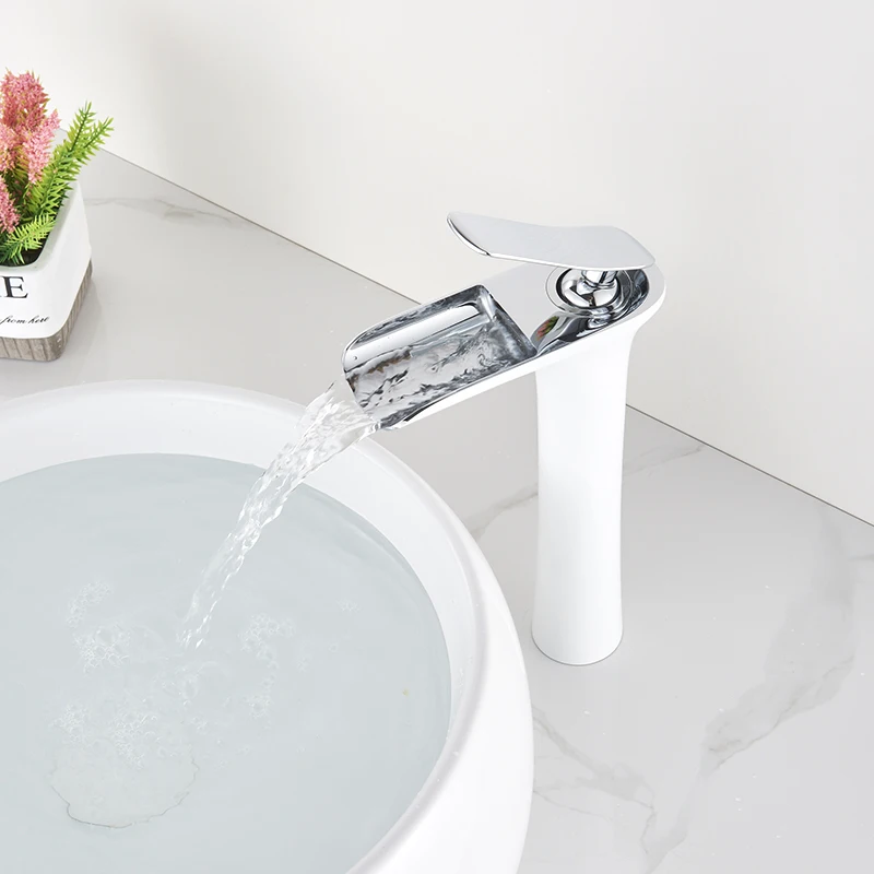 Смесители для раковины современный белый кран ванной комнаты водопады смесители