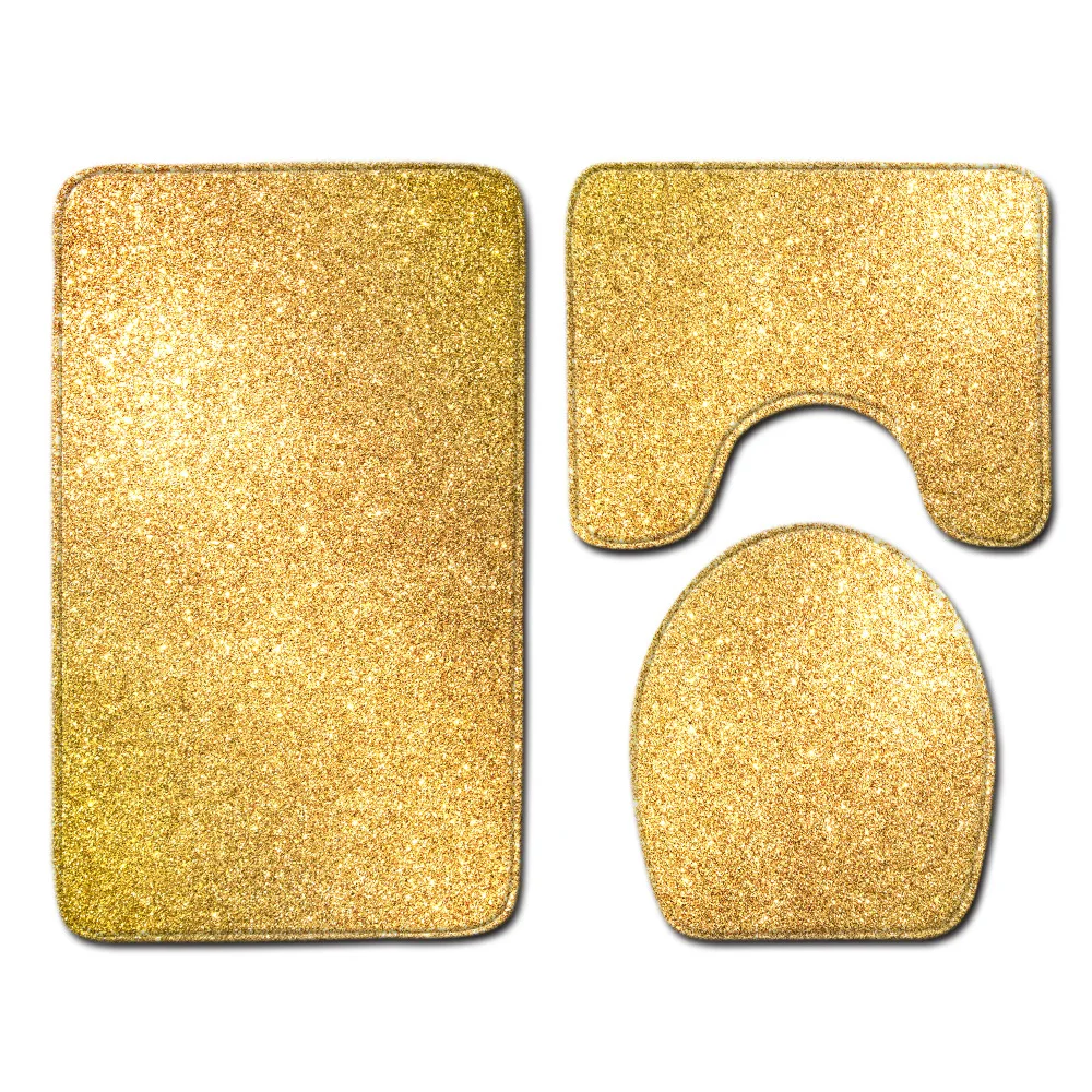 Zeegle 3 шт. Ванная комната ковролин набор печатных нескользящий коврик для ванной