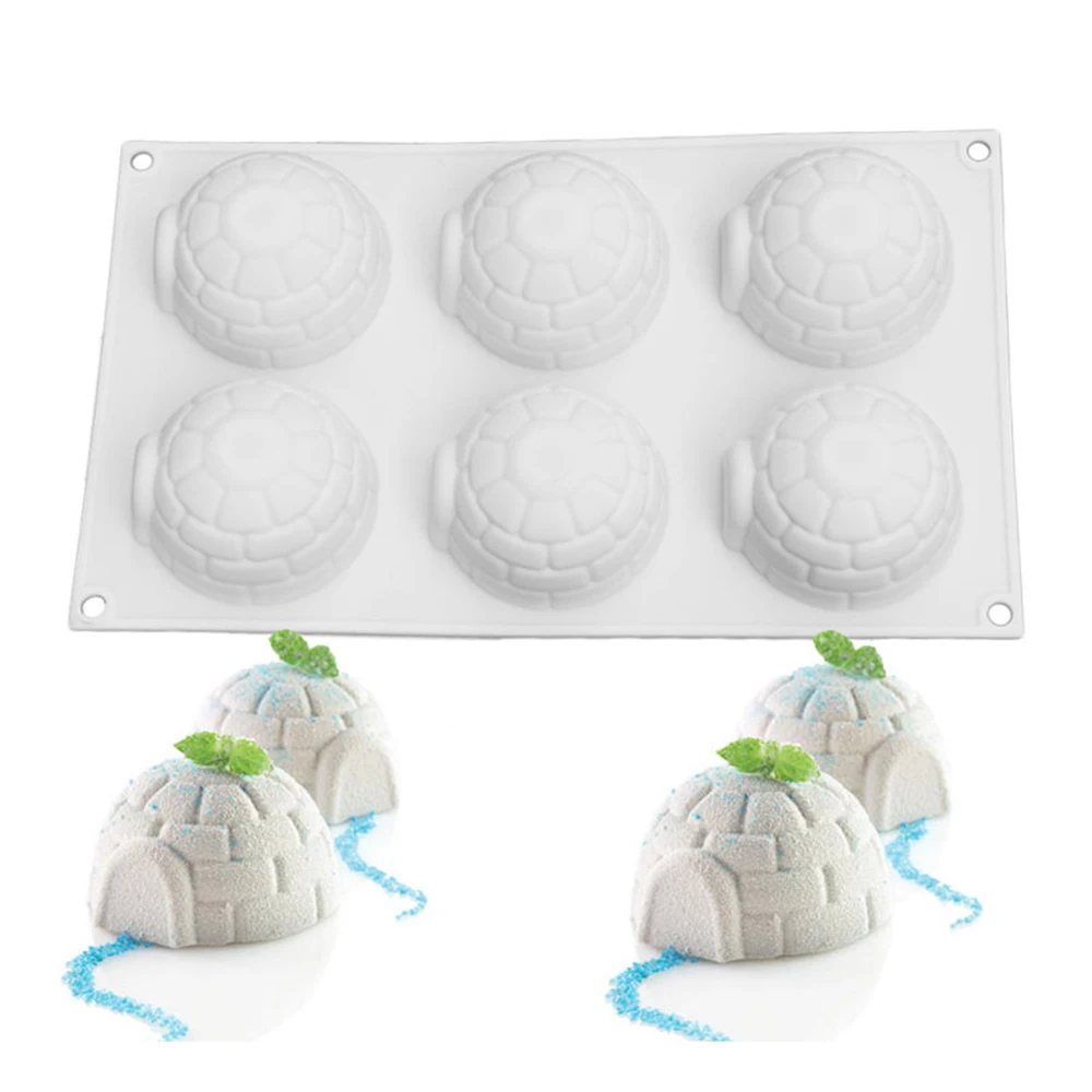 6 полостей новая силиконовая форма для торта Igloo шифоновая мастики помадки
