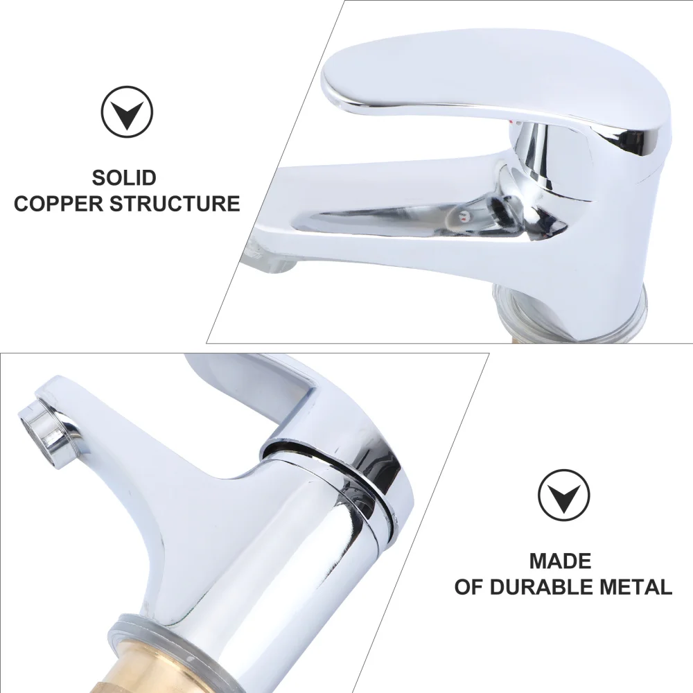 

Kitchen Tap Alloy Basin Taps Metal Sink Tap Hot and Cold Water Home (2012 Alloy)