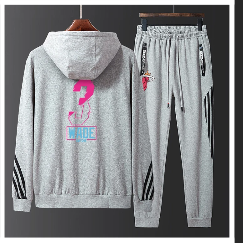 

Mens New American Basketball Jersey Clothes #3 Wade Tyler Herro Miami Heat Sweatshirt Hoodies Two Piece Set Zipper Sweatsuit