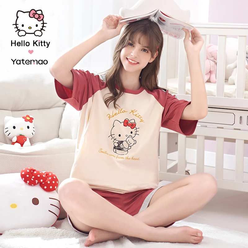 YATEMAO 2 шт./компл. пижамы для беременных Пижама кормящих мам комплект одежды Одежда