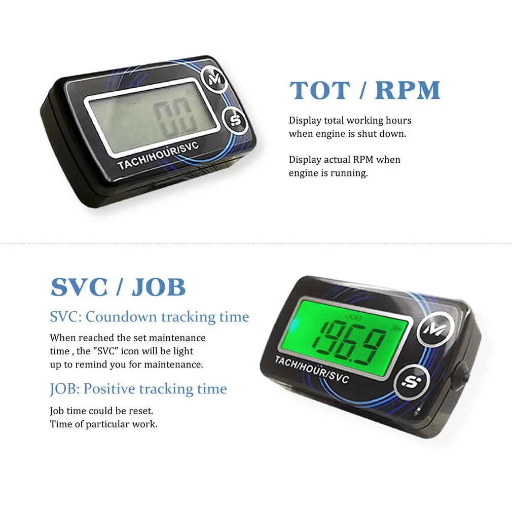 Портативный тахометр с ЖК-дисплеем 2 часа | Автомобили и мотоциклы