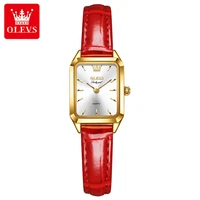 olevs 2021 new top brand quartz watch for women 30m waterproof gmt watches womens sports leather strap wristwtach