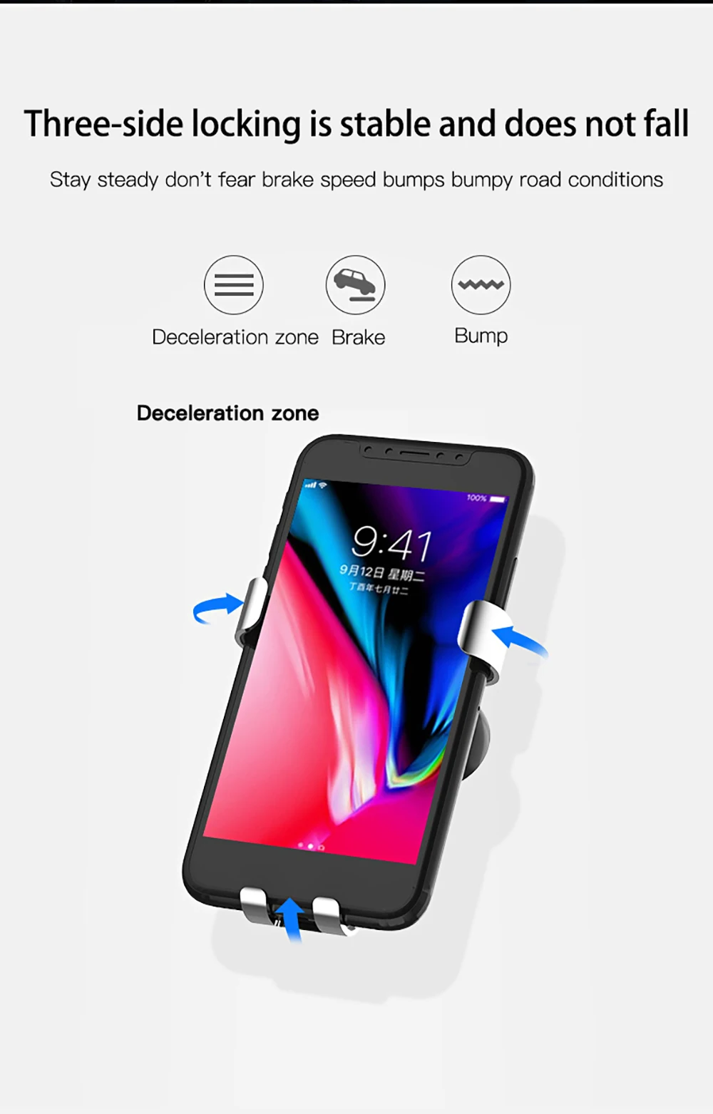 Универсальный автомобильный держатель для телефона для iPhone samsung huawei автомобильное крепление сотового телефона с вентиляционным отверстием металлический гравитационный держатель мобильного телефона Z2