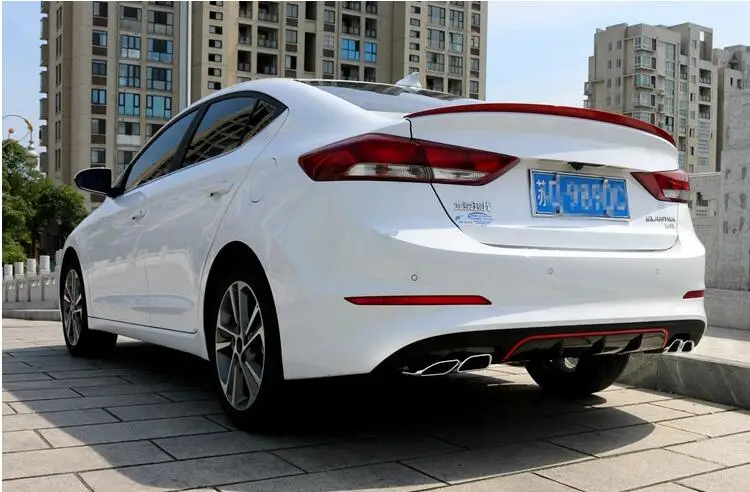 Задний Спойлер ABS для Elantra защитные бамперы диффузор заднего бампера 17