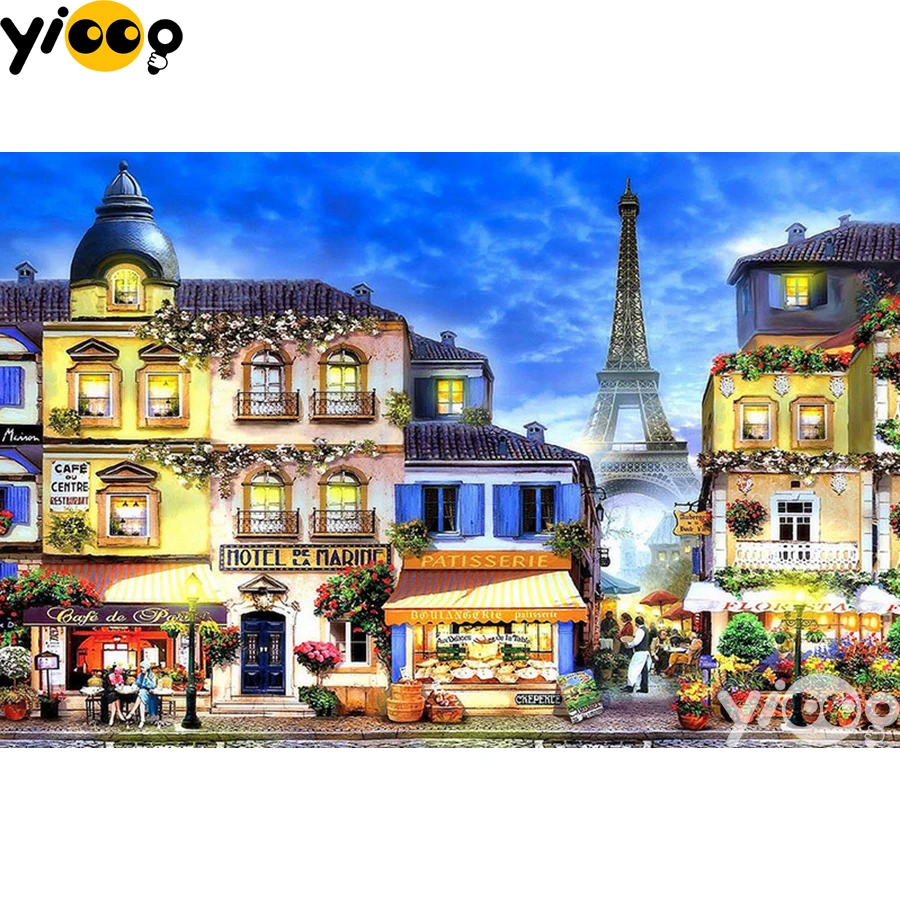 

Full Square/Round Drill Diamond Painting Cross Stitch Embroidery Night London Street Rhinestone Mosaic Home Decor Gift BX2267