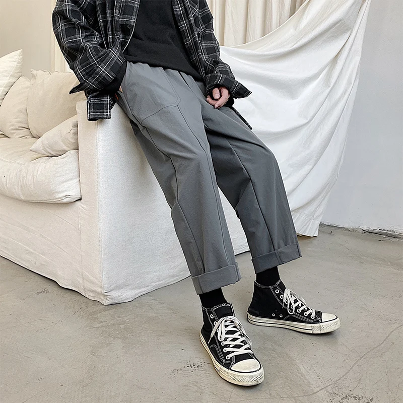 2019 мужские модные хлопковые повседневные штаны свободные для отдыха 6 цветов