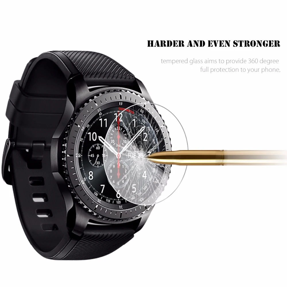 

Leather Bangle Band For Samsung Gear S3 Bands Frontier Classic Fashion Link Replace Bracelet Watchband Strap With Tempered film