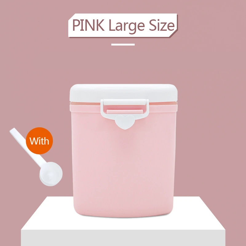 Pink Large Size 1 шт., коробка для кормления новорожденных, портативный дозатор для молочного порошка, детские пищевые контейнеры для хранения, коробки - Цвет: Pink Large Size