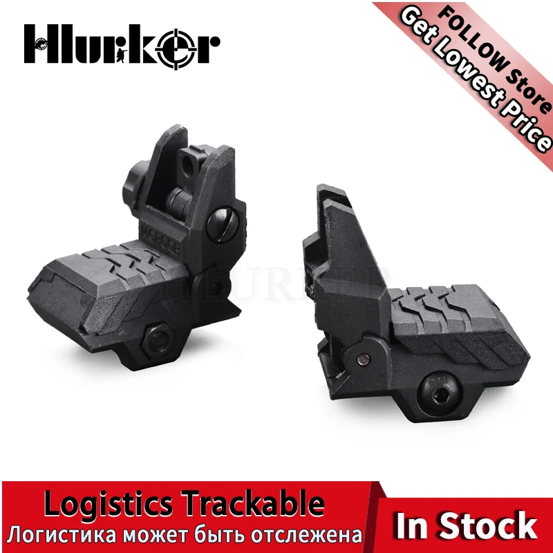 

Hunting AR 15 Tactical Flip up Front Rear Sight Set Polymer Sights Windage Adjustment For 1913 Picatinny Rail handguards
