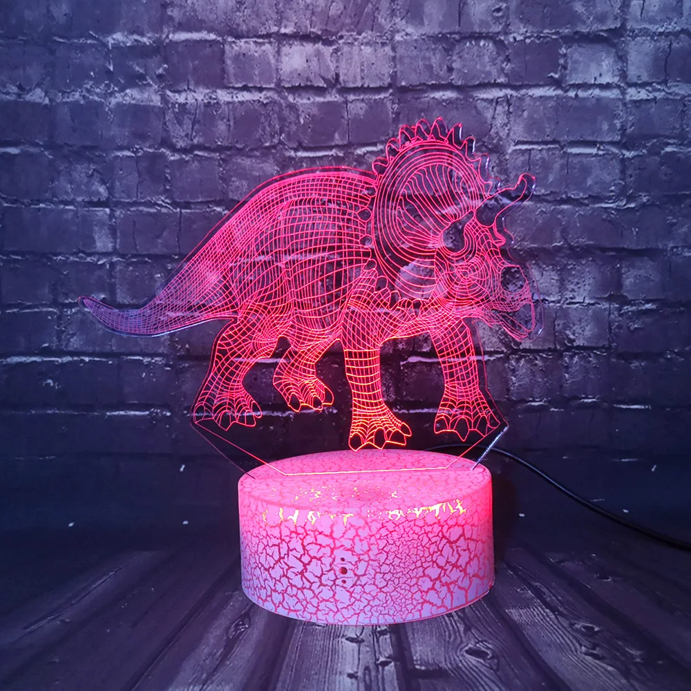 Животное 3D светодиодный Динозавр мир Парк Юрского периода тема мультфильм 7
