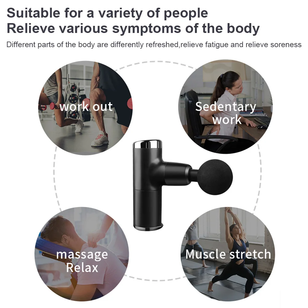 

Youmay Mini Massage Gun Muscle Massager Pain Relief Fascia Gun Deep Tissue Massager Body Back Neck Relaxation Slimming Shaping